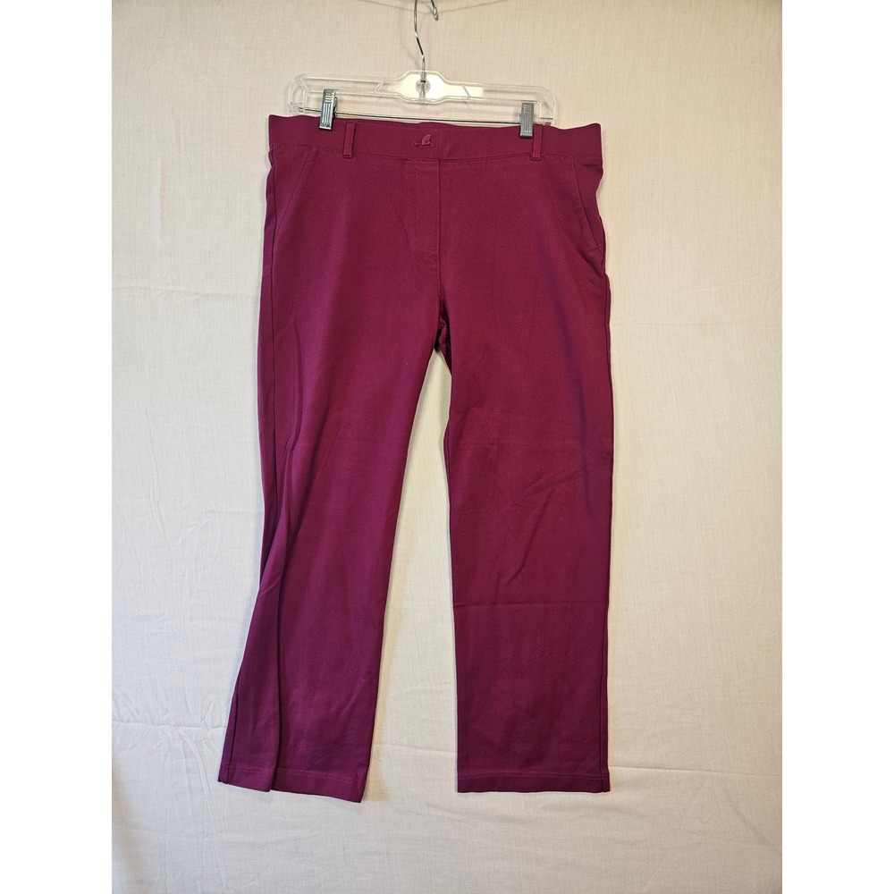 Betabrand Dress Pant Yoga Pants Berry Magenta Straight Leg XL Short Petite 2948